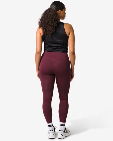 legging sport femme bordeaux - 36000541BURGUNDYRED - HEMA