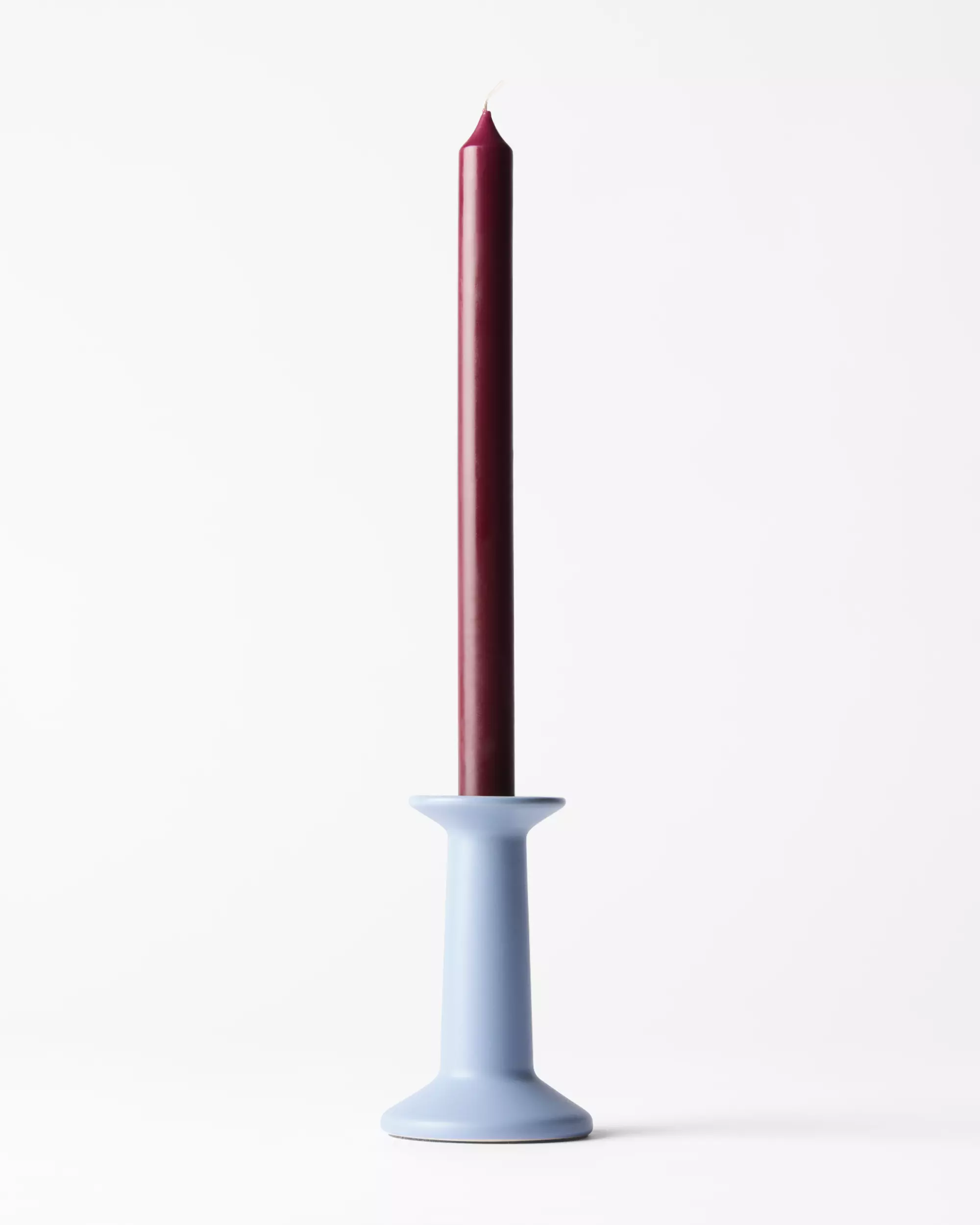 bougie d'intérieur longue Ø2,2x29cm aubergine - 12 pièces