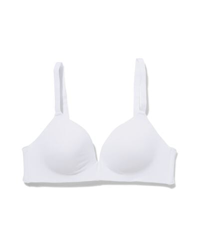 voorgevormde bh zonder beugel recycled/micro wit wit - 21870480WHITE - HEMA