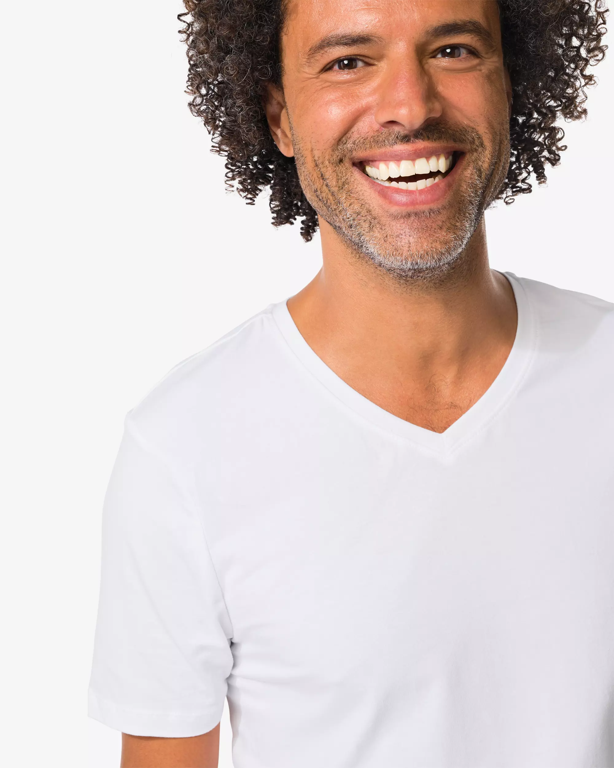 Herren-T-Shirts, Slim Fit, V-Ausschnitt, extra lang – 2 Stück