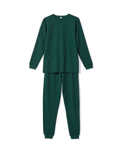 Herrenpyjama Jules, Waffelstruktur dunkelgr&uuml;n dunkelgr&uuml;n - 23610510DARKGREEN - HEMA