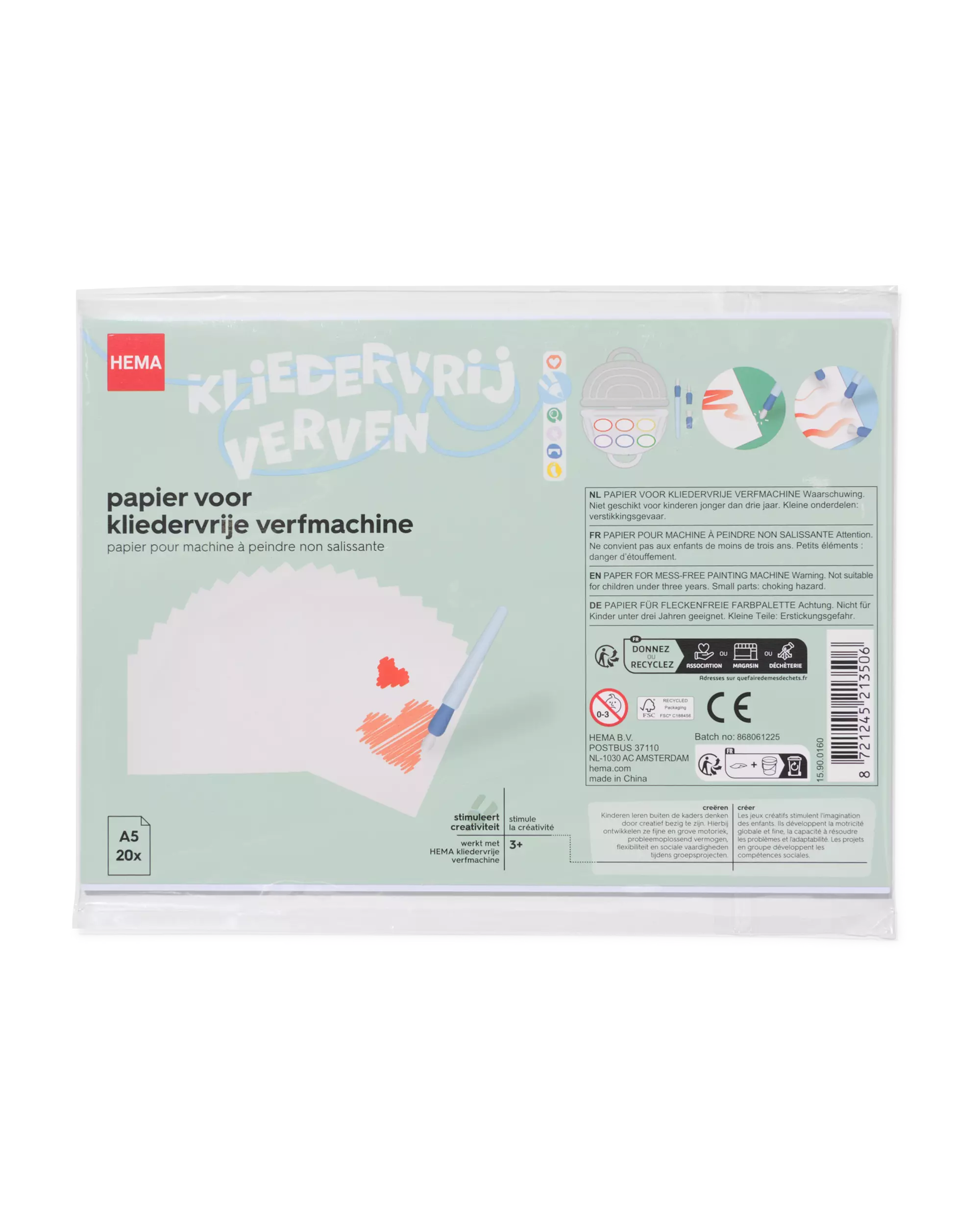speciaal papier voor kliedervrije verfmachine - 20 stuks