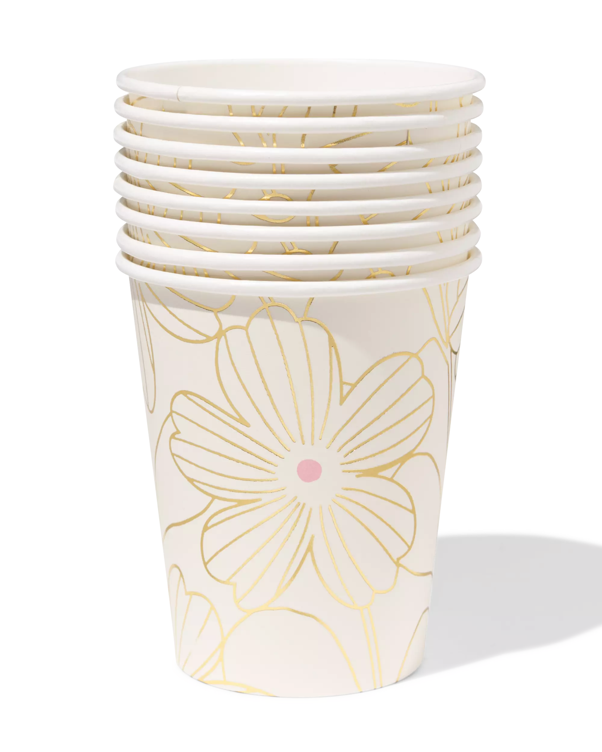gobelets 250 ml carton fleurs - lot de 8