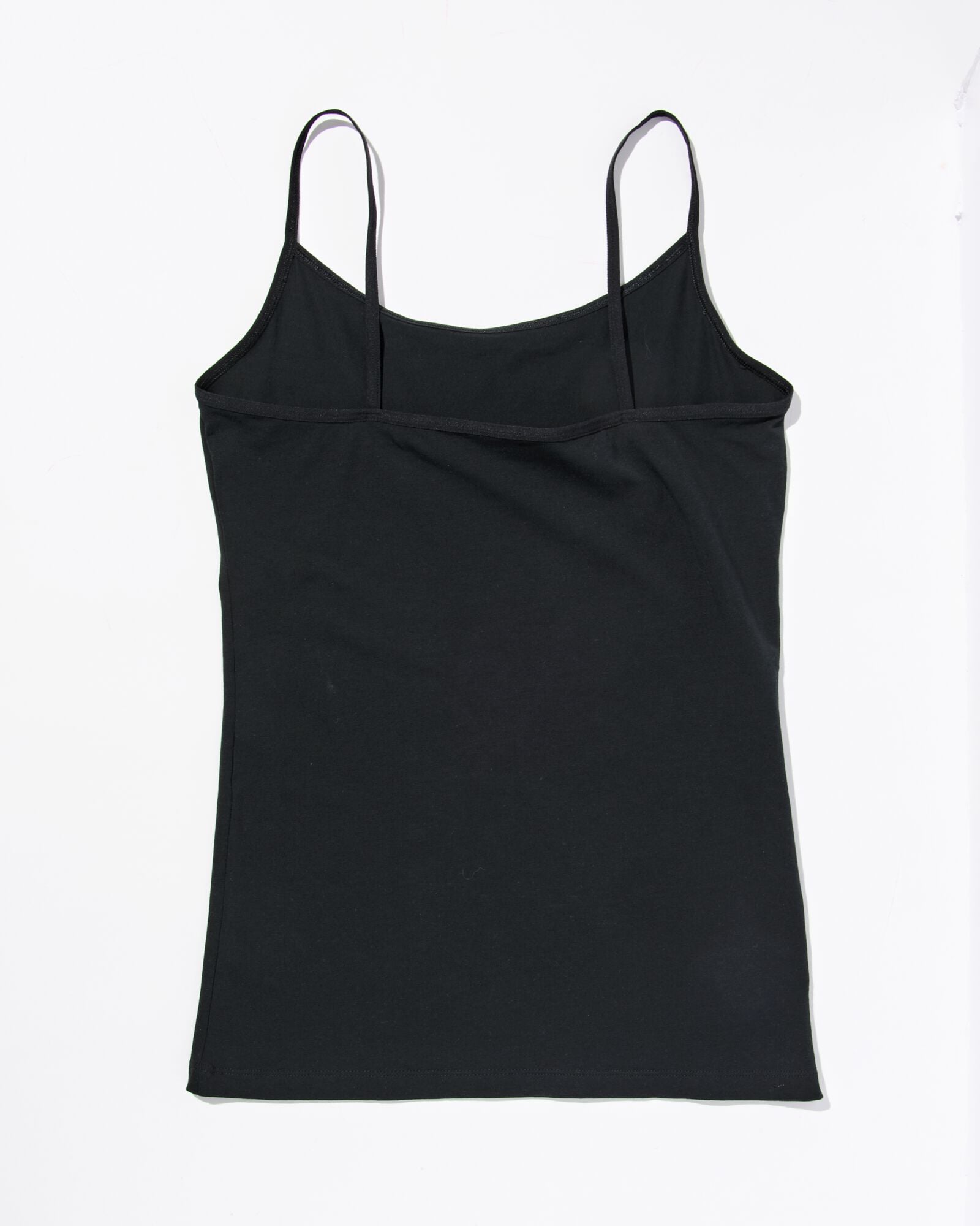 d&eacute;bardeur femme coton &agrave; bretelles spaghetti noir noir - 19666999BLACK - HEMA