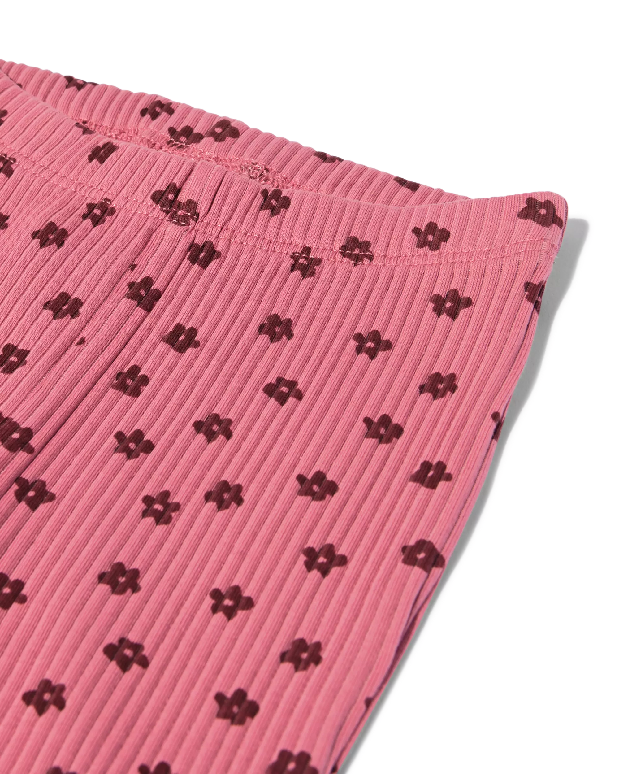 babyleggings flared fit rib bloemen - 2 stuks