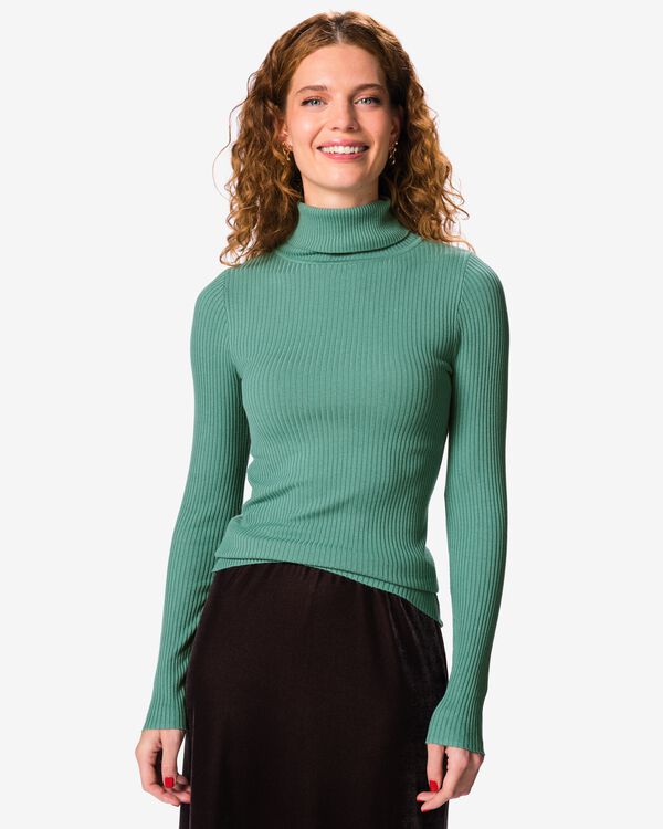 damestrui Nova rib groen groen - 36215360GREEN - HEMA
