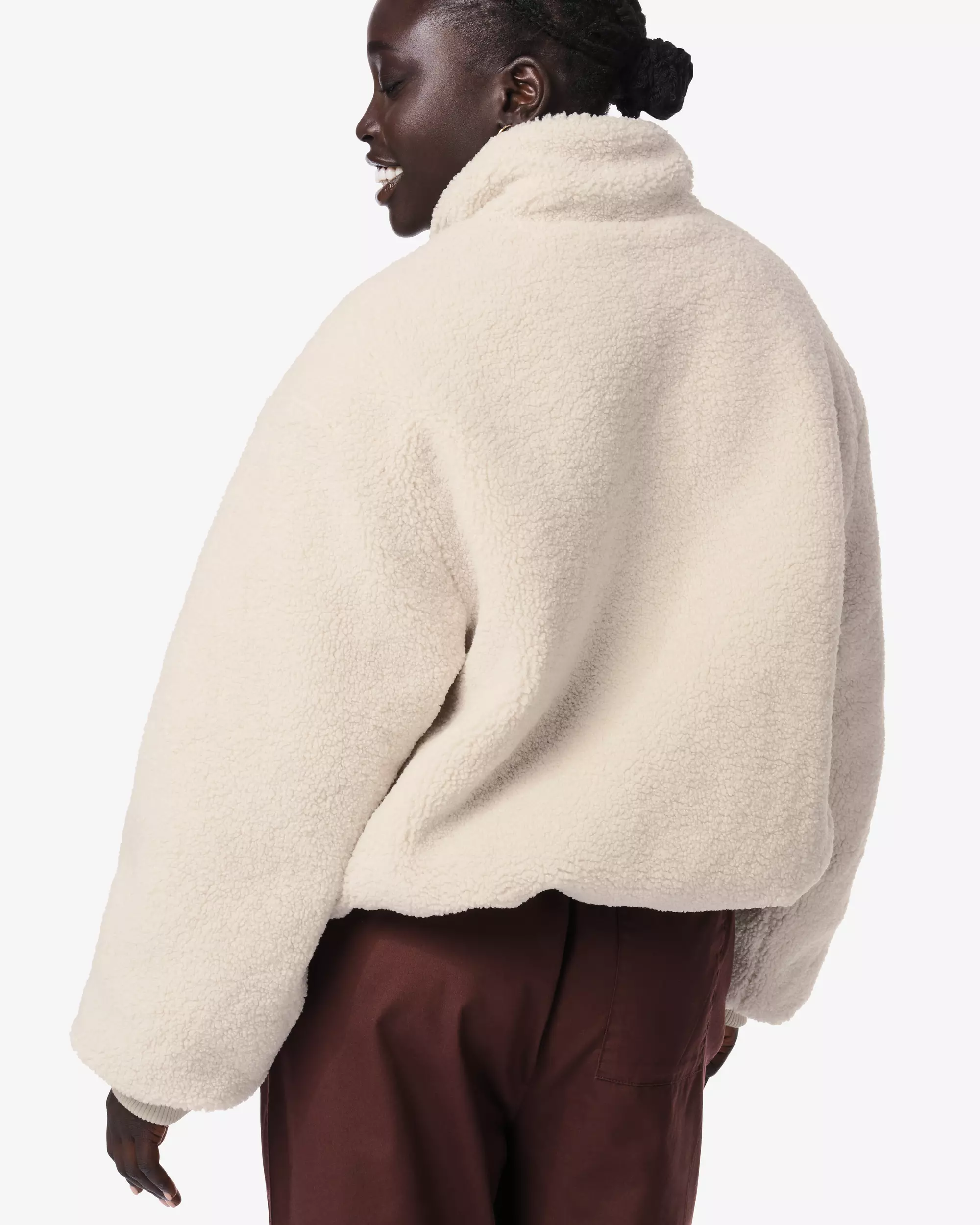 Wendbare Damenjacke aus Teddystoff 