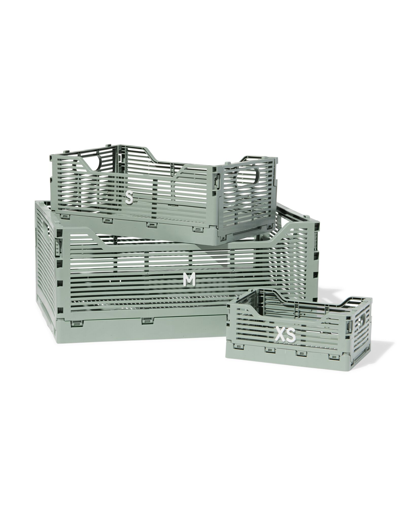 caisse pliante lettres recycl&eacute;e S vert menthe vert menthe S  20 x 30 x 11,5 - 39811073 - HEMA