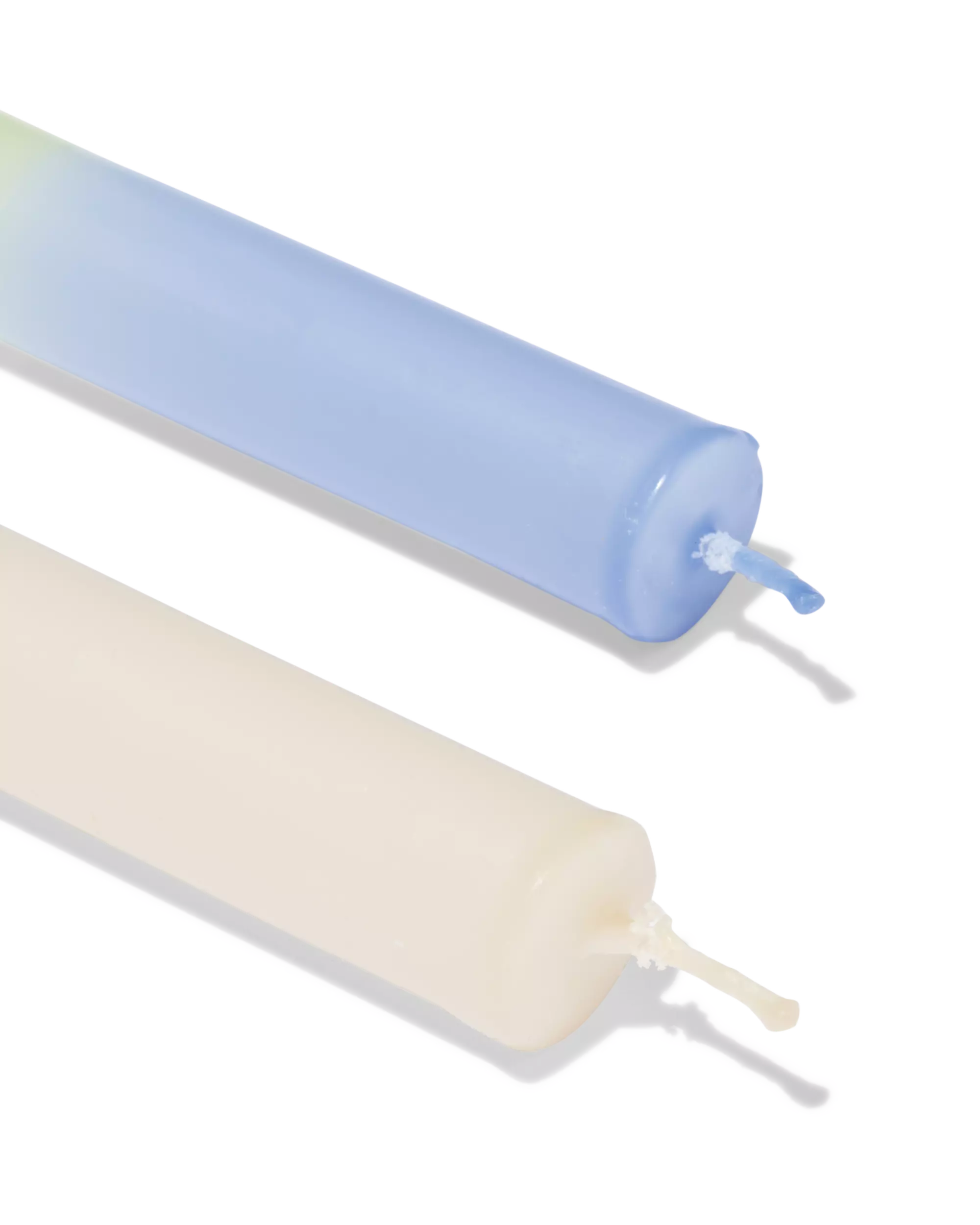 bougies longues ⌀2,2x25cm dégradé bleu-vert- 2 pièces