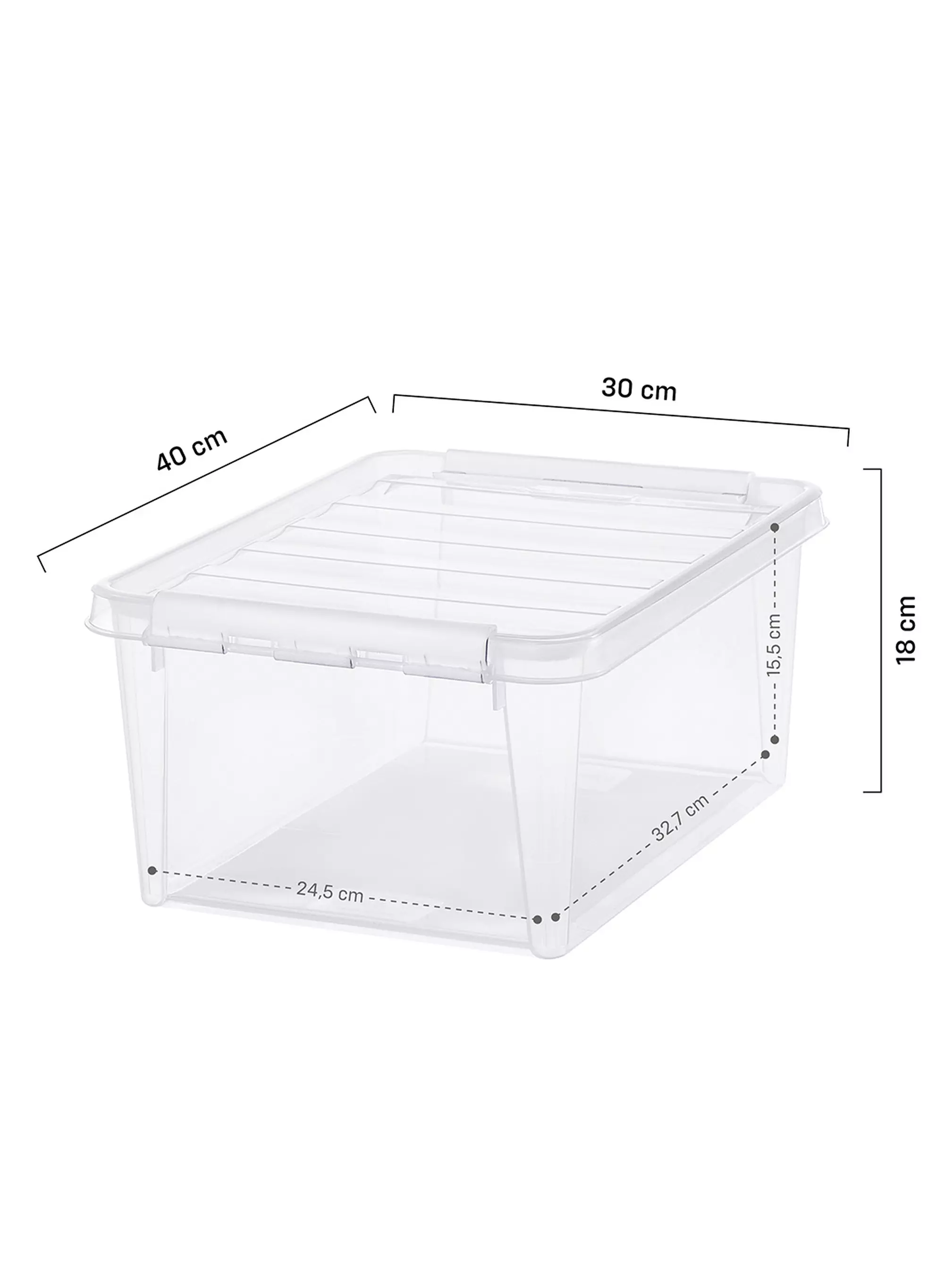 opbergbox 14L Madrid transparant 40x30x19