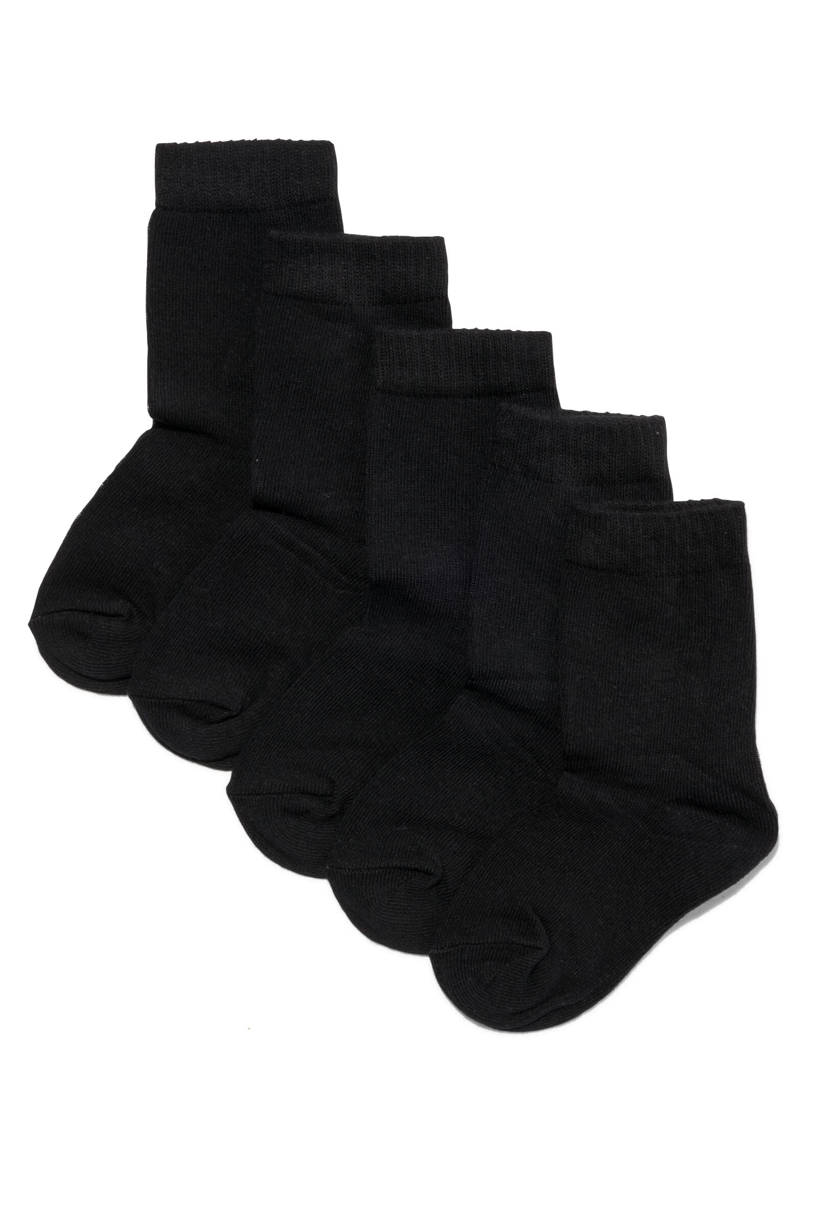 Kinders&ouml;ckchen &ndash; 5 Paar schwarz schwarz - 4300930BLACK - HEMA