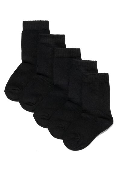 Kinders&ouml;ckchen &ndash; 5 Paar schwarz schwarz - 4300930BLACK - HEMA