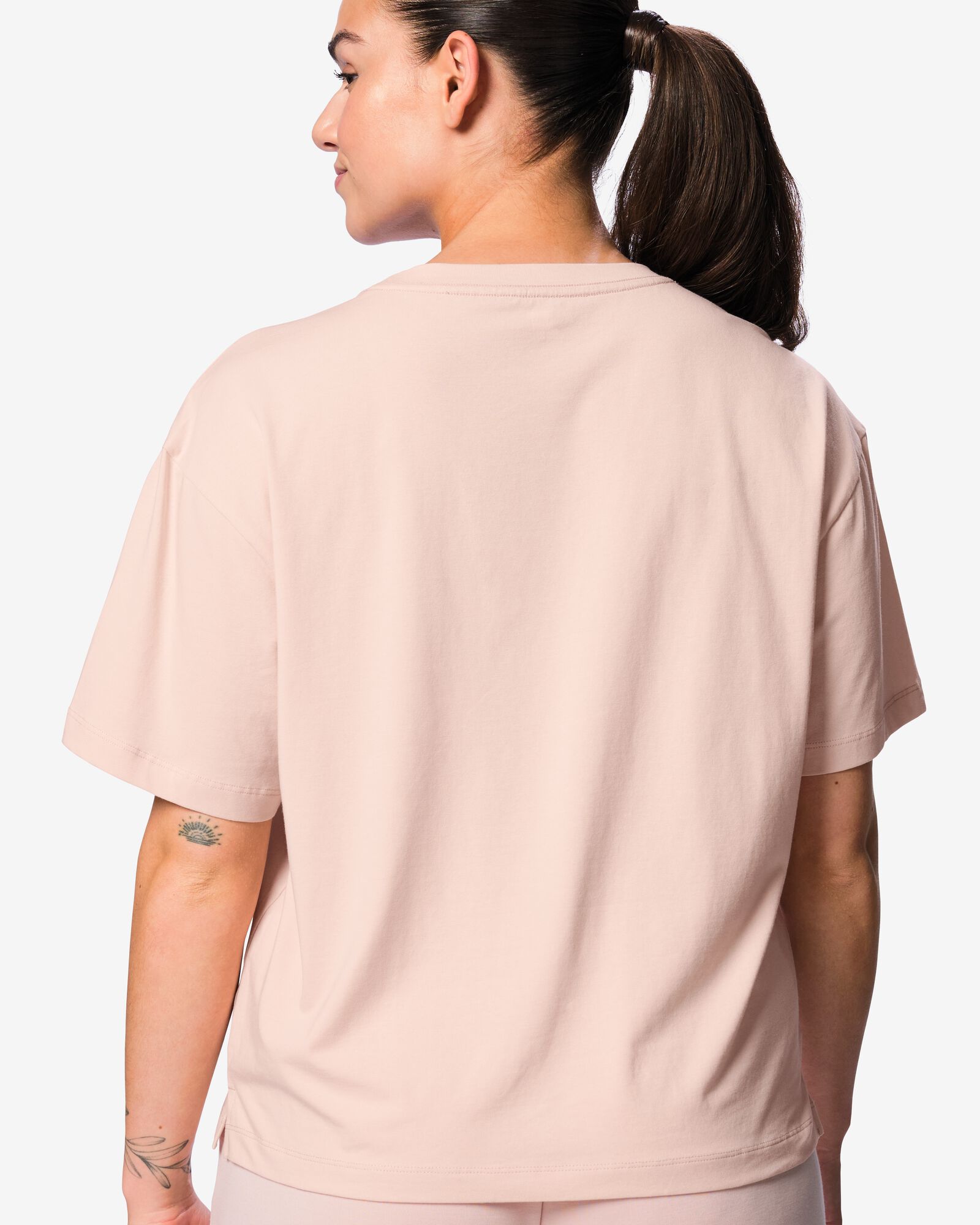 Damen-T-Shirt aus Baumwolle hellrosa hellrosa - 36004930LIGHTPINK - HEMA