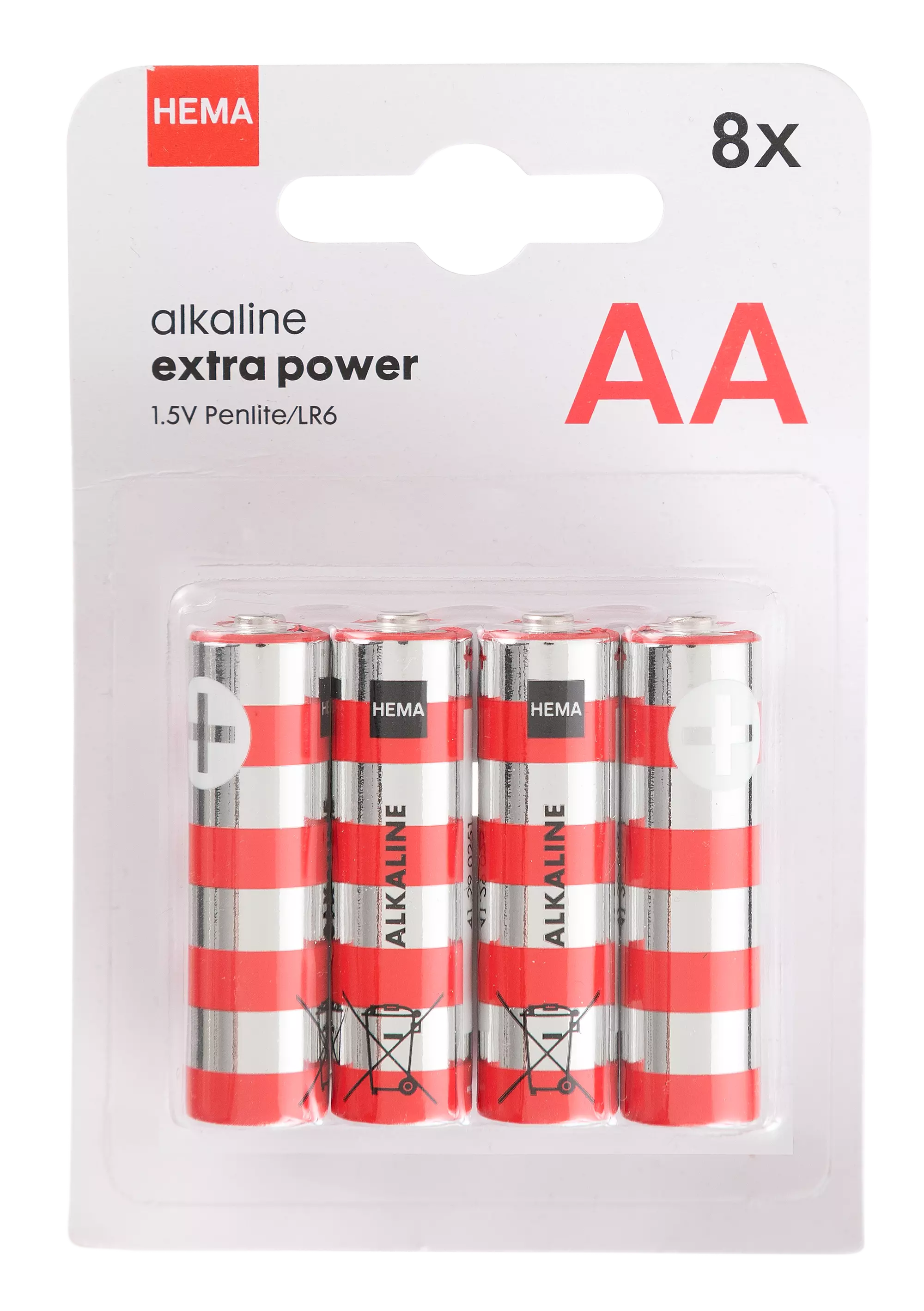 AA alkaline extra power batterijen - 8 stuks