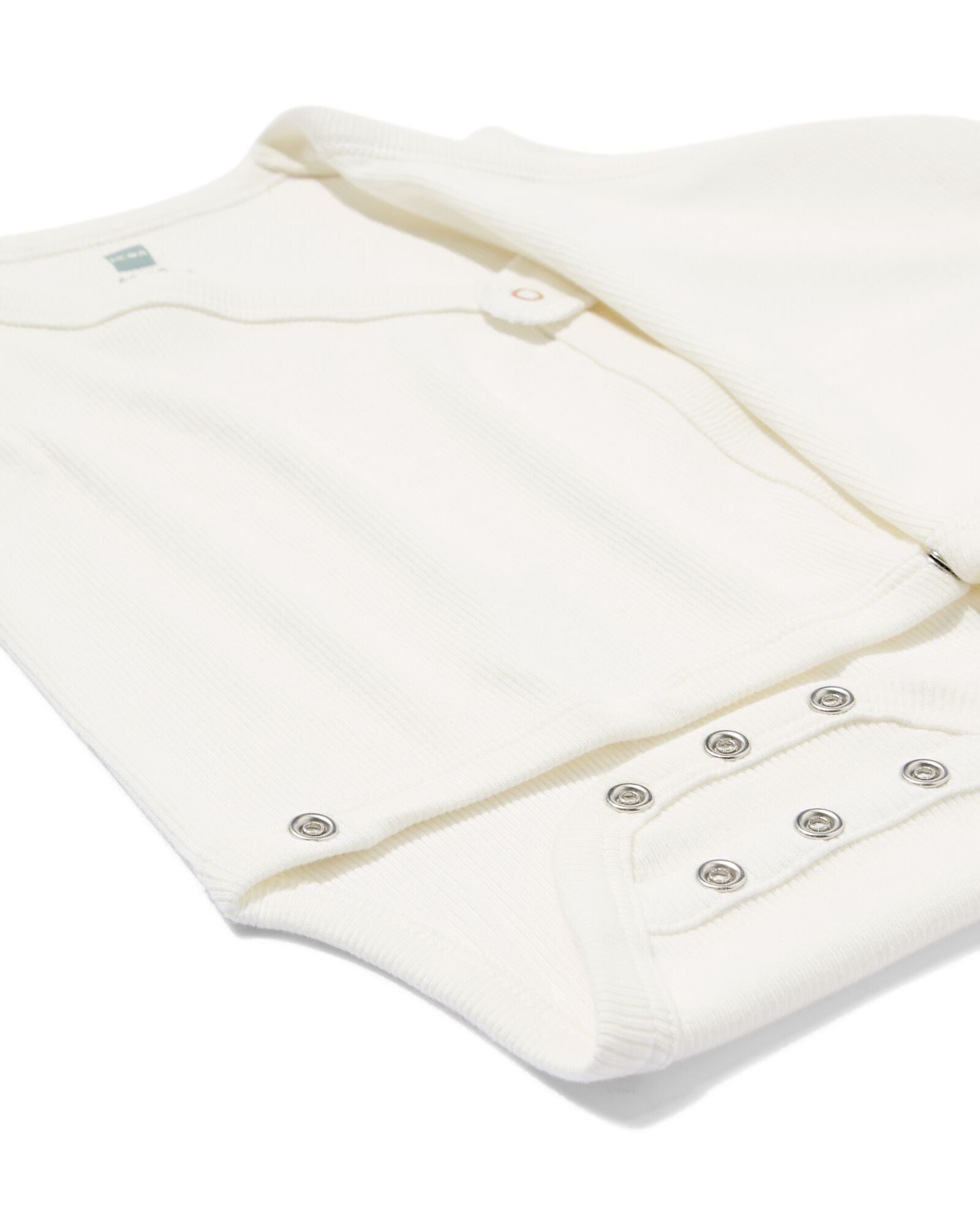 newborn meegroei overslag body rib  wit wit - 33430520WHITE - HEMA