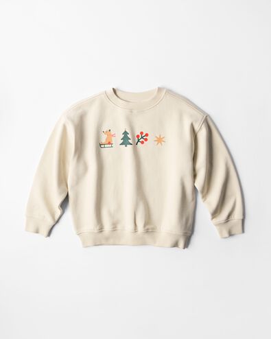 pull enfant No&euml;l &eacute;cru &eacute;cru - 30730701ECRU - HEMA