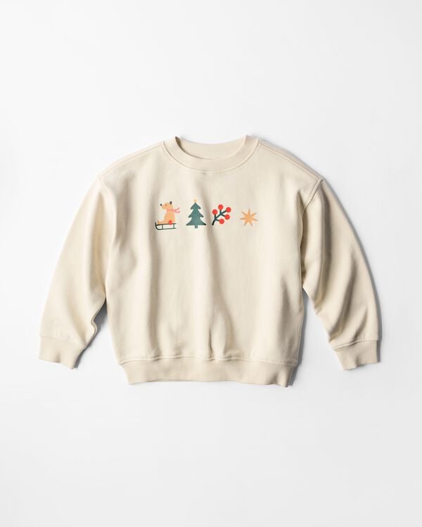 pull enfant No&euml;l &eacute;cru &eacute;cru - 30730701ECRU - HEMA
