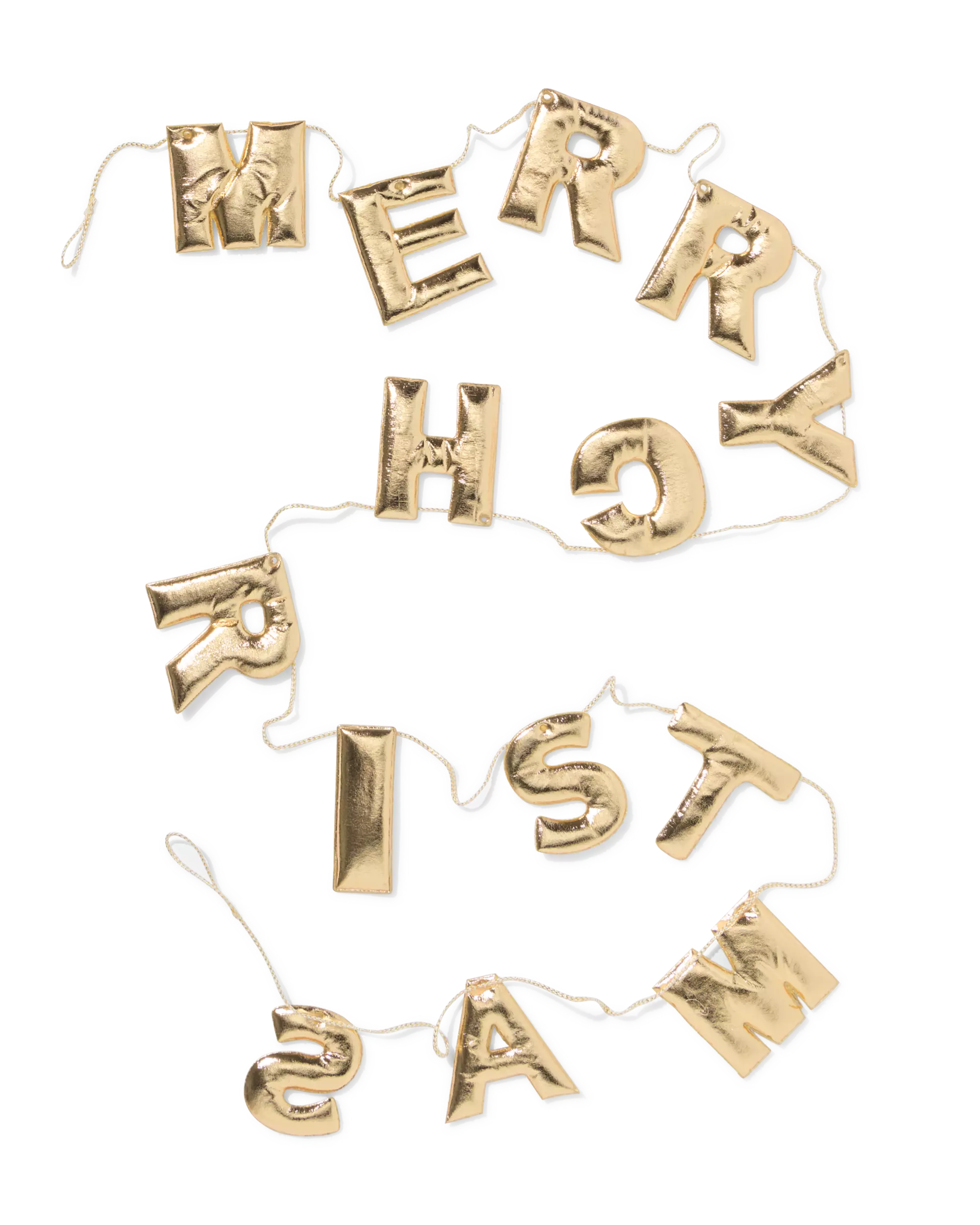 kerstslinger 1.8m merry xmas goud