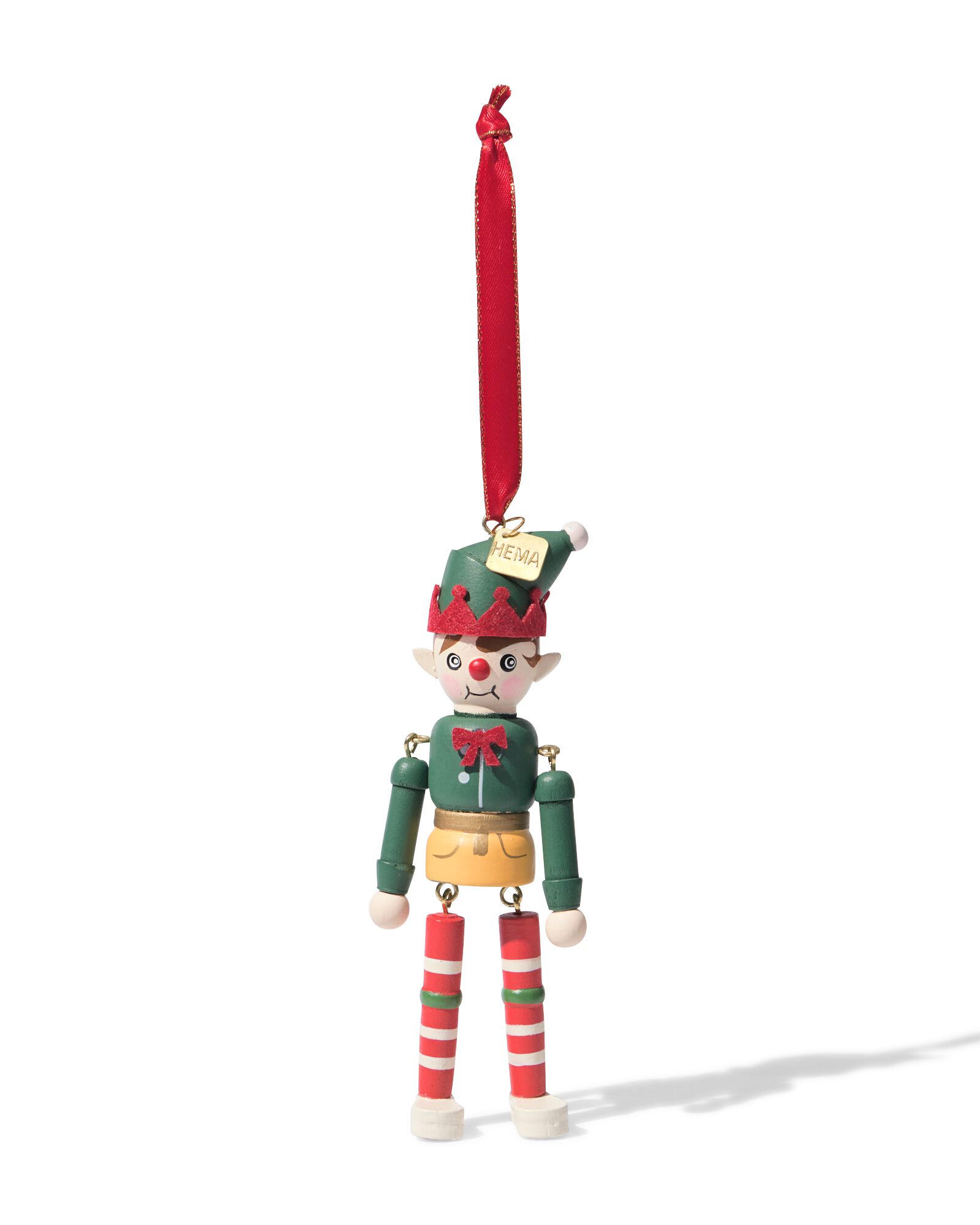 kersthanger 14cm hout elf - 25102029 - HEMA