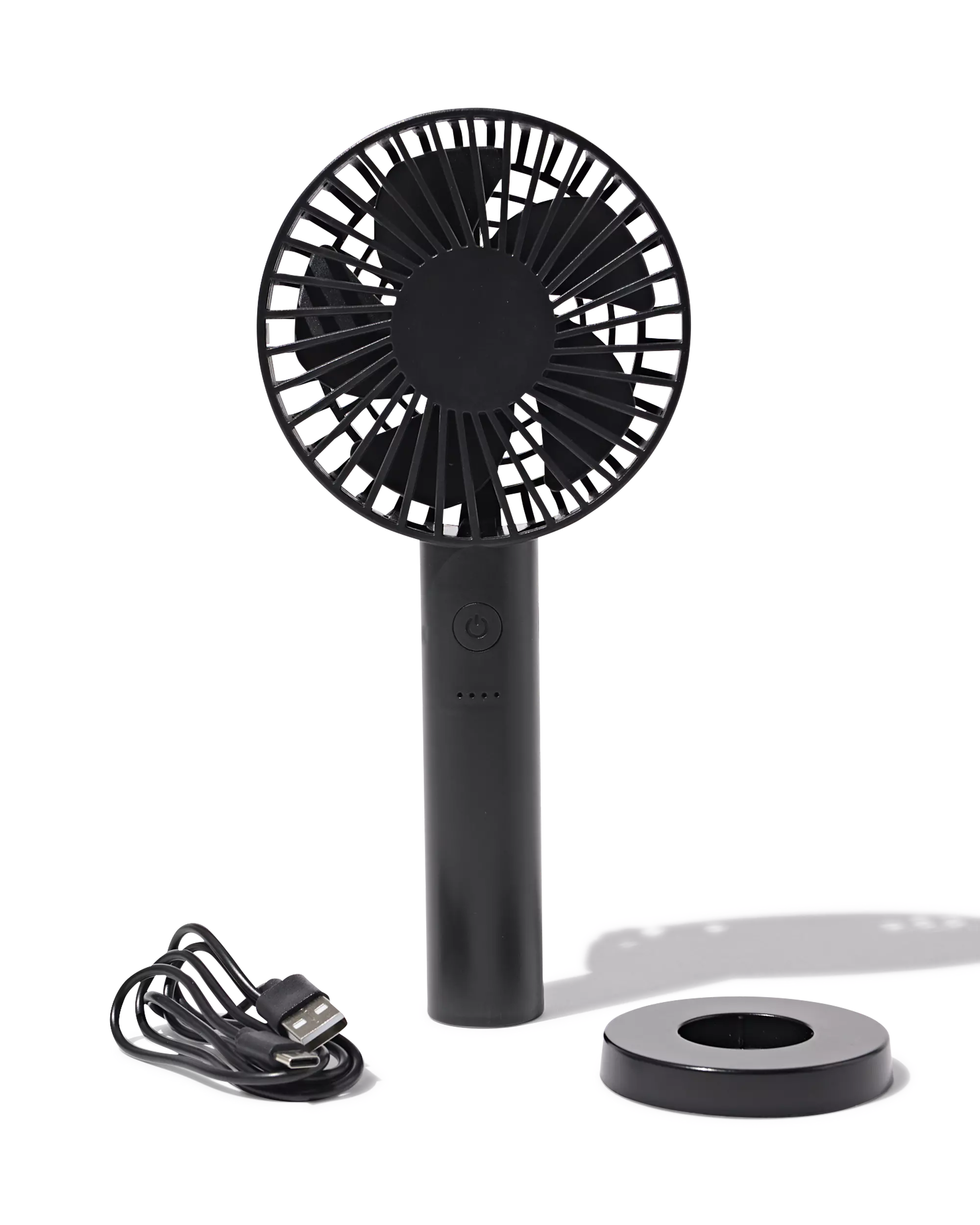 ventilateur à main ⌀11,5x23,5cm noir