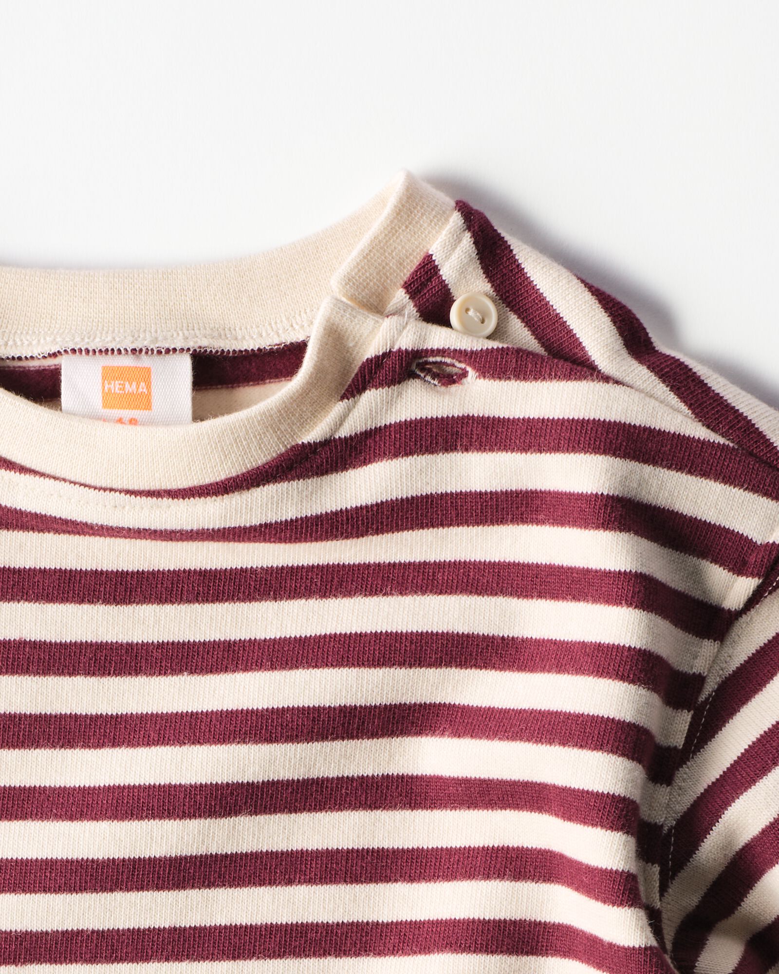 babysweater strepen sweatstof rood rood - 33109680RED - HEMA