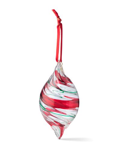 boule de No&euml;l ⌀6,5 cm verre tourbillon - 25102035 - HEMA