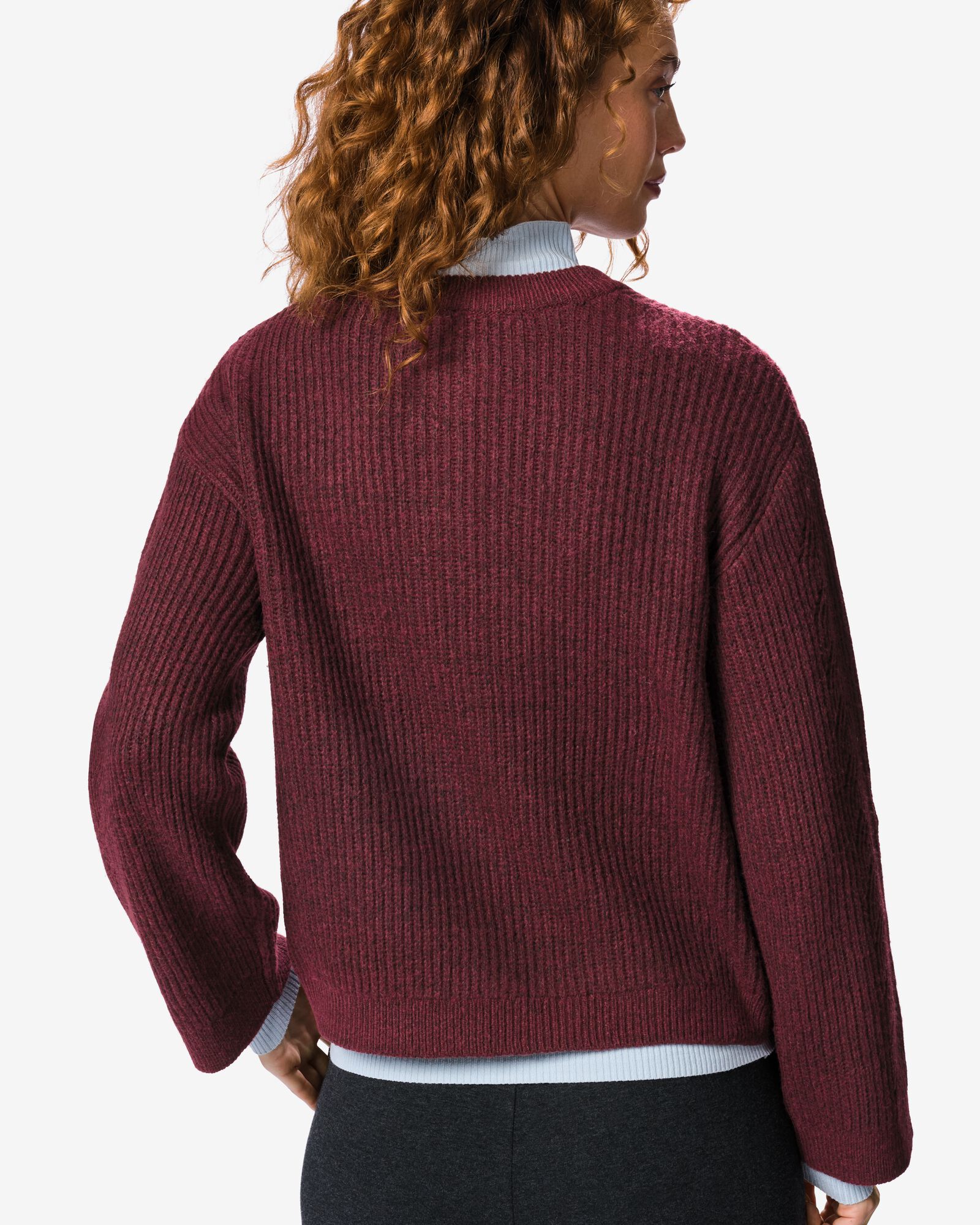 damesvest Fyra kabel  bordeauxrood bordeauxrood - 36214910BURGUNDYRED - HEMA