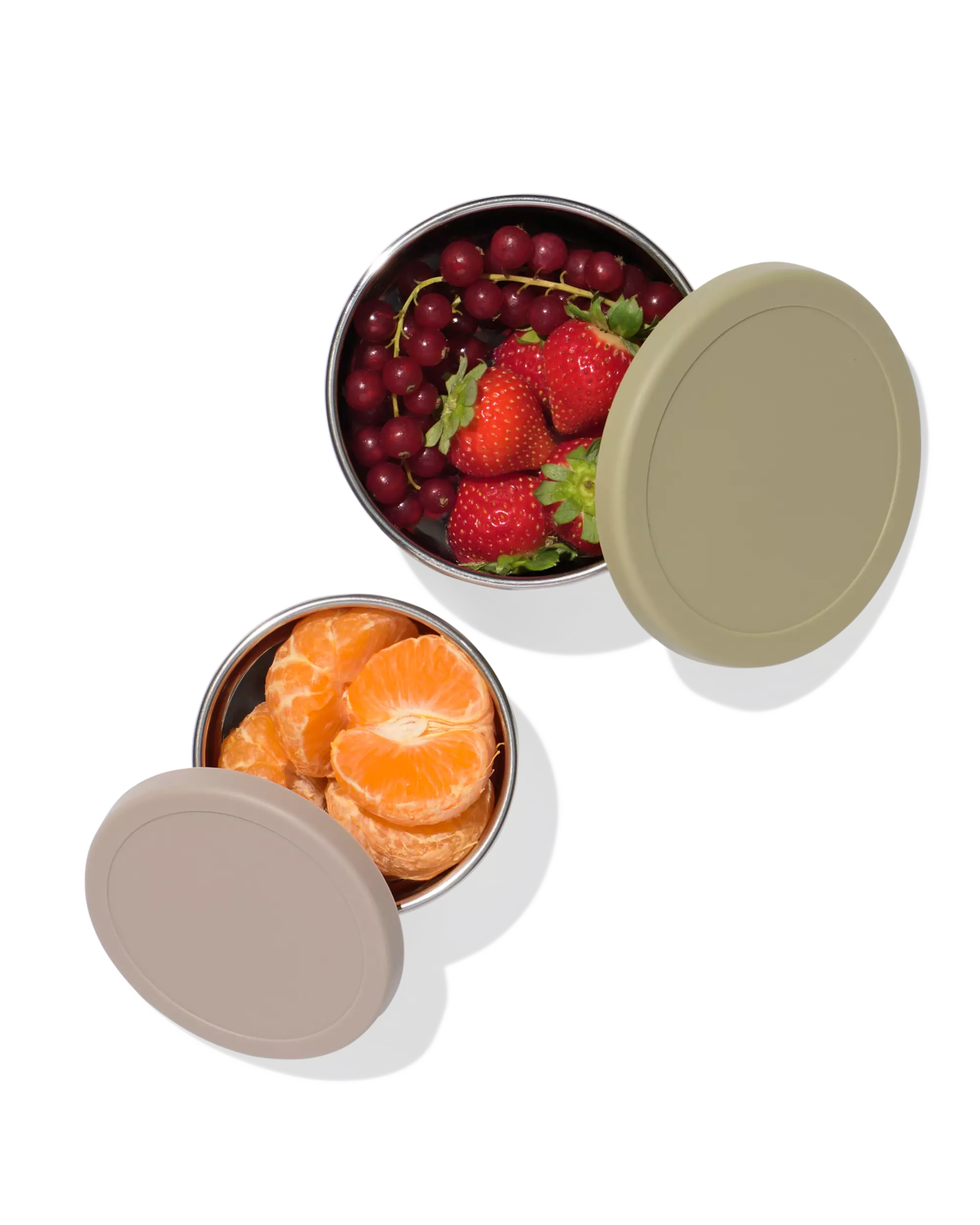 snackboxen rvs groen - 2 stuks