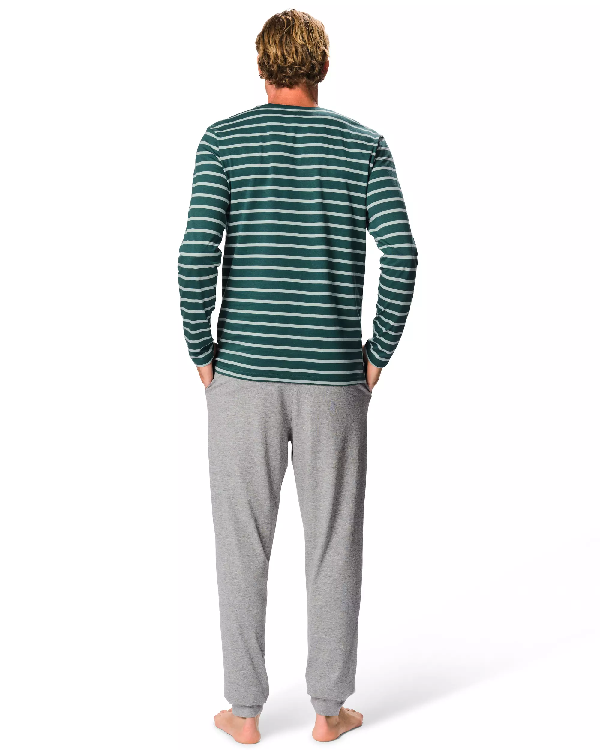 Herrenpyjama Jesse, Regular Fit, Jersey, gestreift