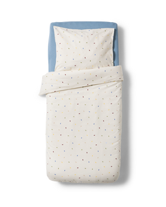 housse de couette pour enfant 120x150cm flanelle pois beige