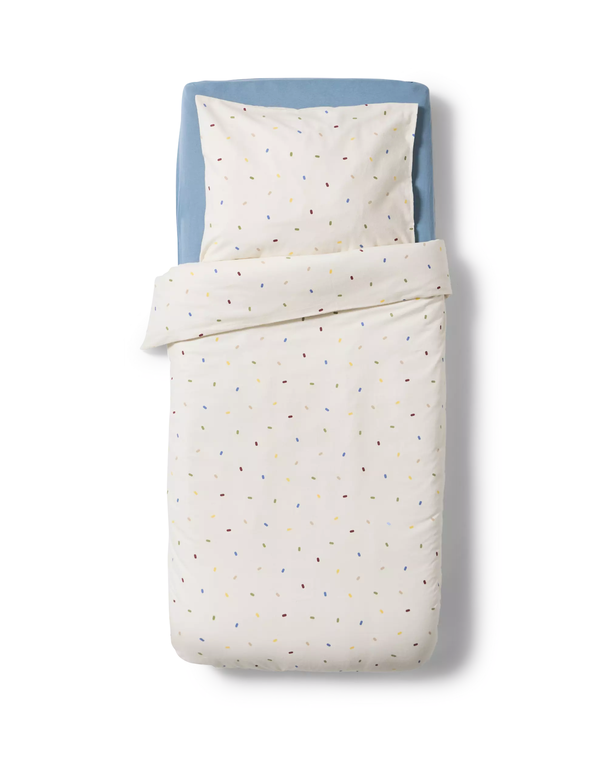 housse de couette pour enfant 120x150cm flanelle pois beige