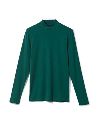 Damen-T-Shirt, Regular Fit, gerippt meergr&uuml;n meergr&uuml;n - 36306420SEAGREEN - HEMA