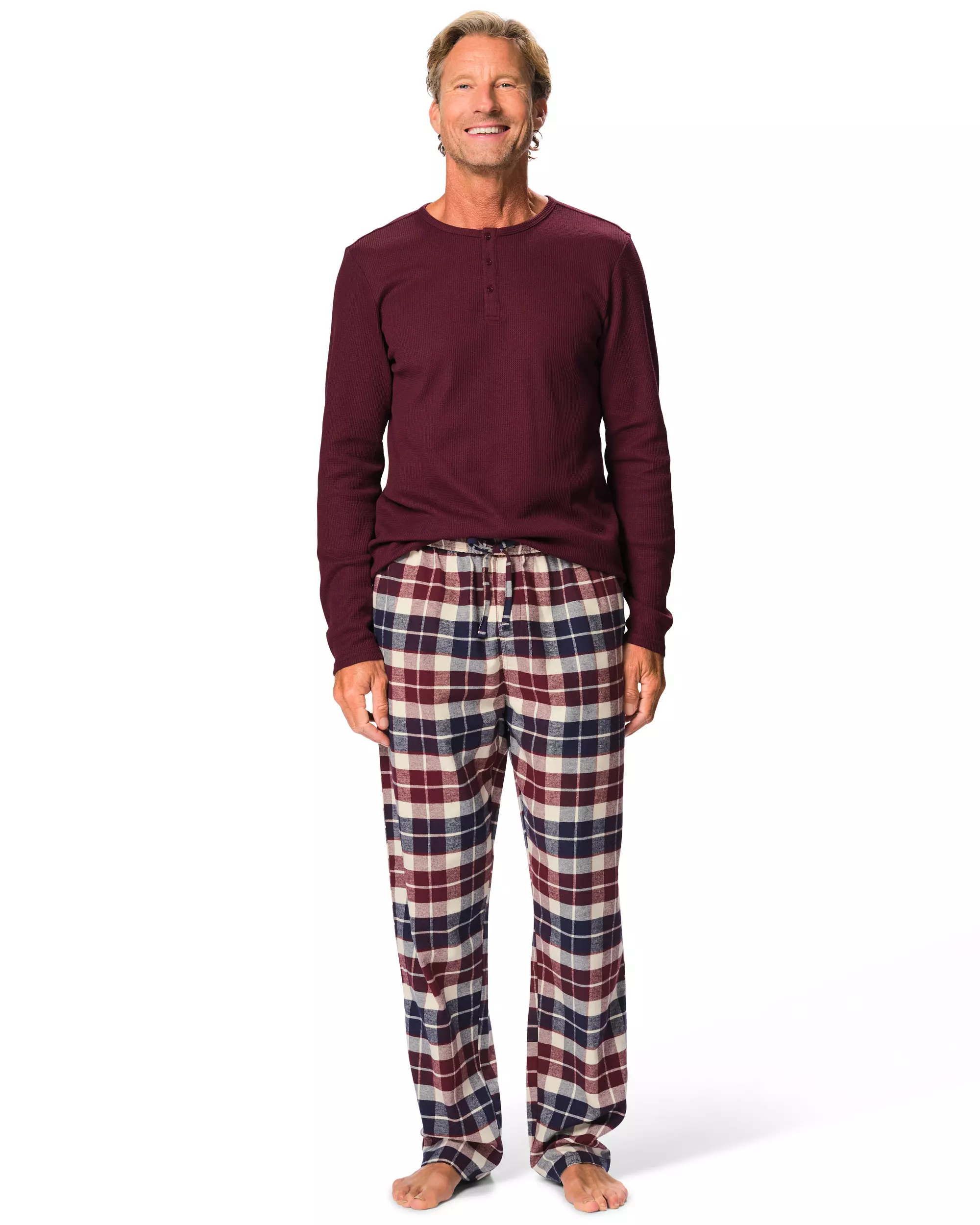 pyjama homme gaufré flanelle écossaise