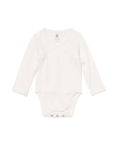 newborn meegroei overslag body rib  wit wit - 33430520WHITE - HEMA