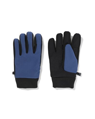 gants homme hydrofuge avec bout tactile bleu fonc&eacute; bleu fonc&eacute; - 16500125DARKBLUE - HEMA