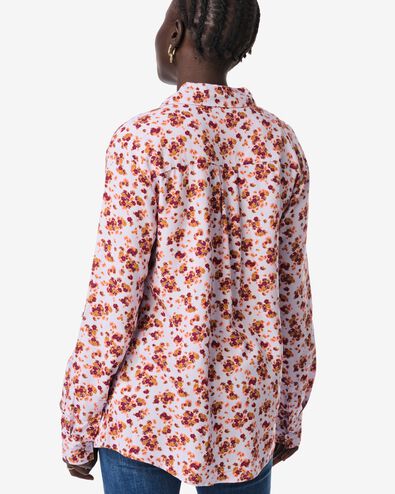 damesblouse Bobbie bloemen lila - 36207640LILAC - HEMA