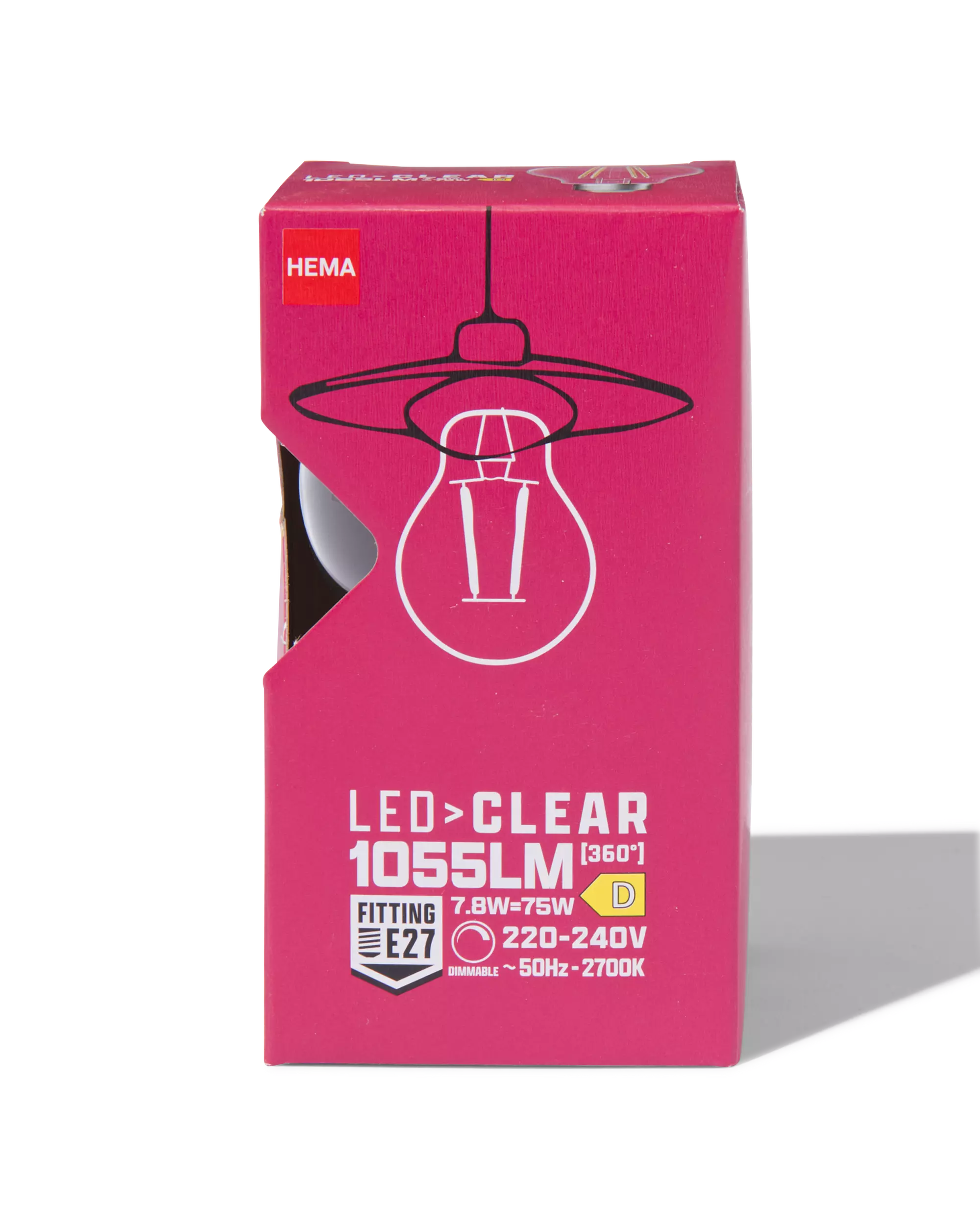 poire led clear E27 7.8W 1055lm dim