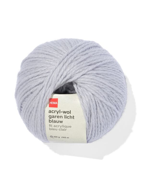 acryl-wol garen lichtblauw 100gram 165meter