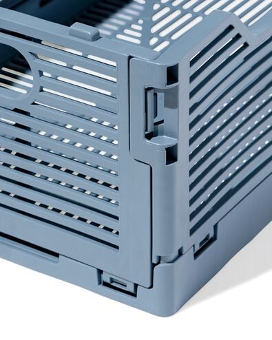 caisse pliante lettres recycl&eacute;e S bleu pierre bleu fonc&eacute; S  20 x 30 x 11,5 - 39811087 - HEMA