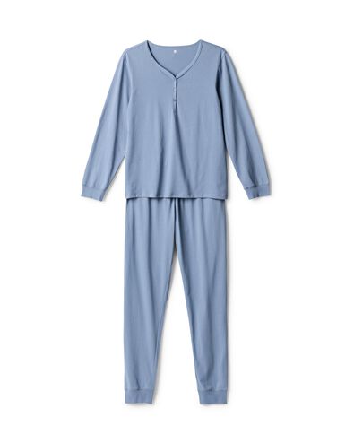 pyjama femme coton bleu bleu - 23401900BLUE - HEMA