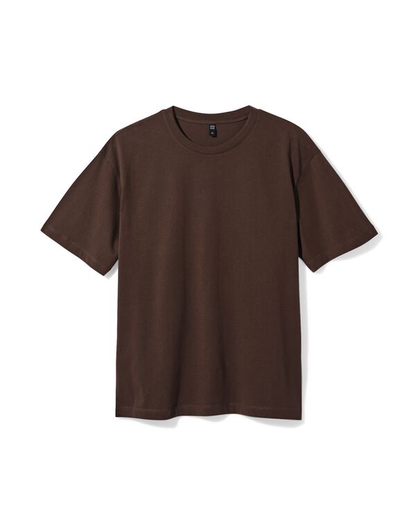 Damen-T-Shirt Oversized Fit braun braun - 36311480BROWN - HEMA