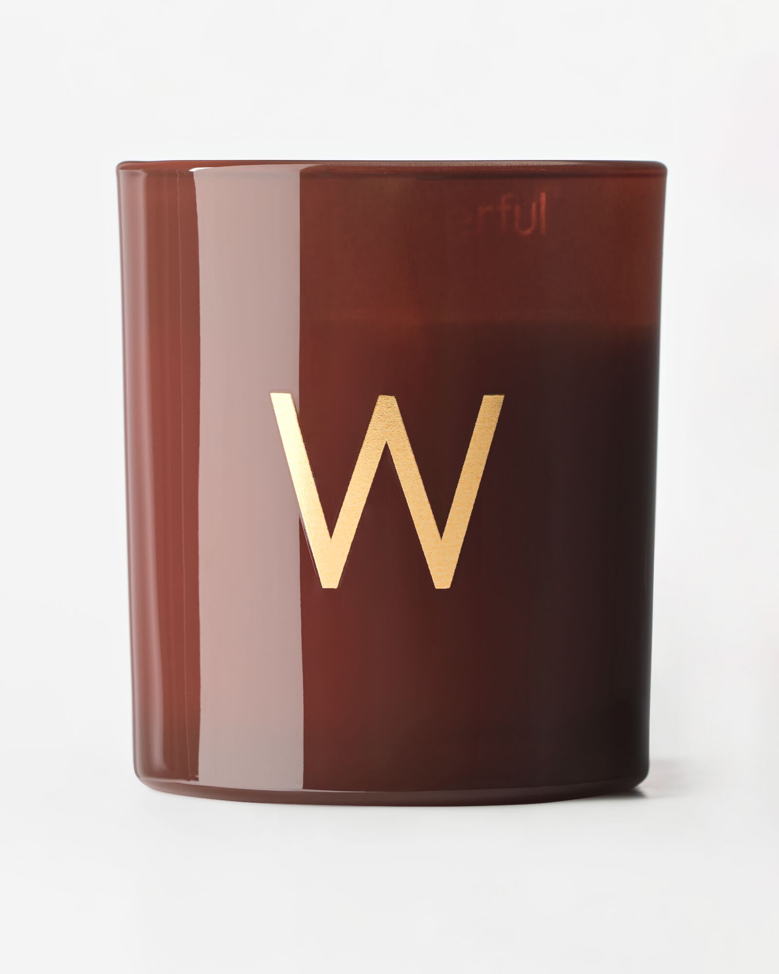 bougie en verre &Oslash;8x9cm lettre W W bougie en verre - 61102682 - HEMA