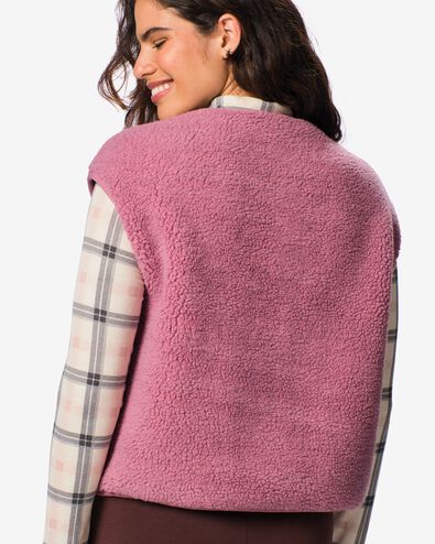 damesvest teddy  roze roze - 36215280PINK - HEMA