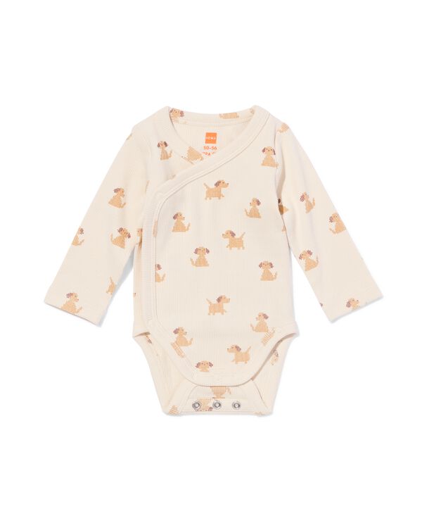 baby meegroei body rib honden grijs grijs - 33457320GREY - HEMA