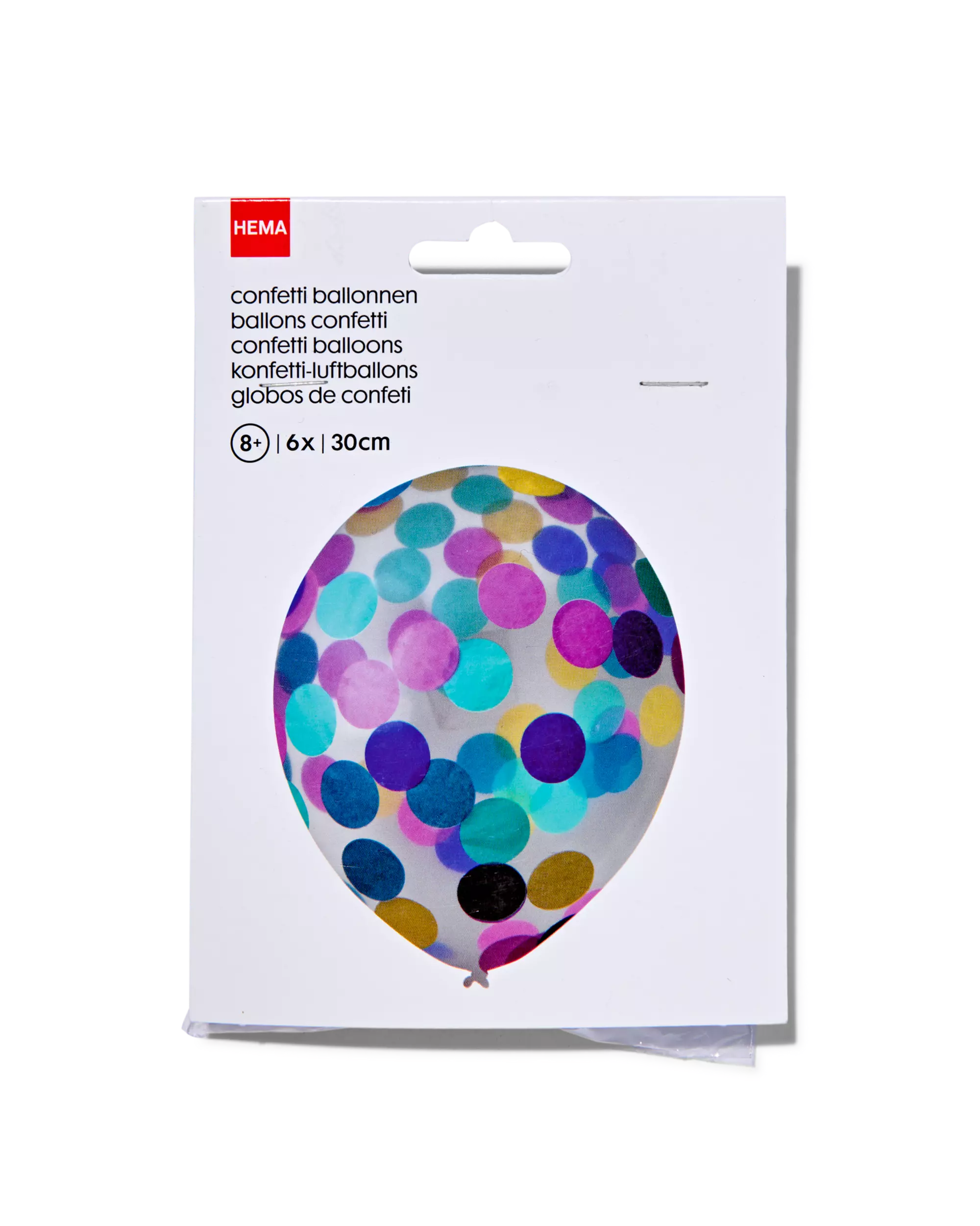 6-pak confetti ballonnen