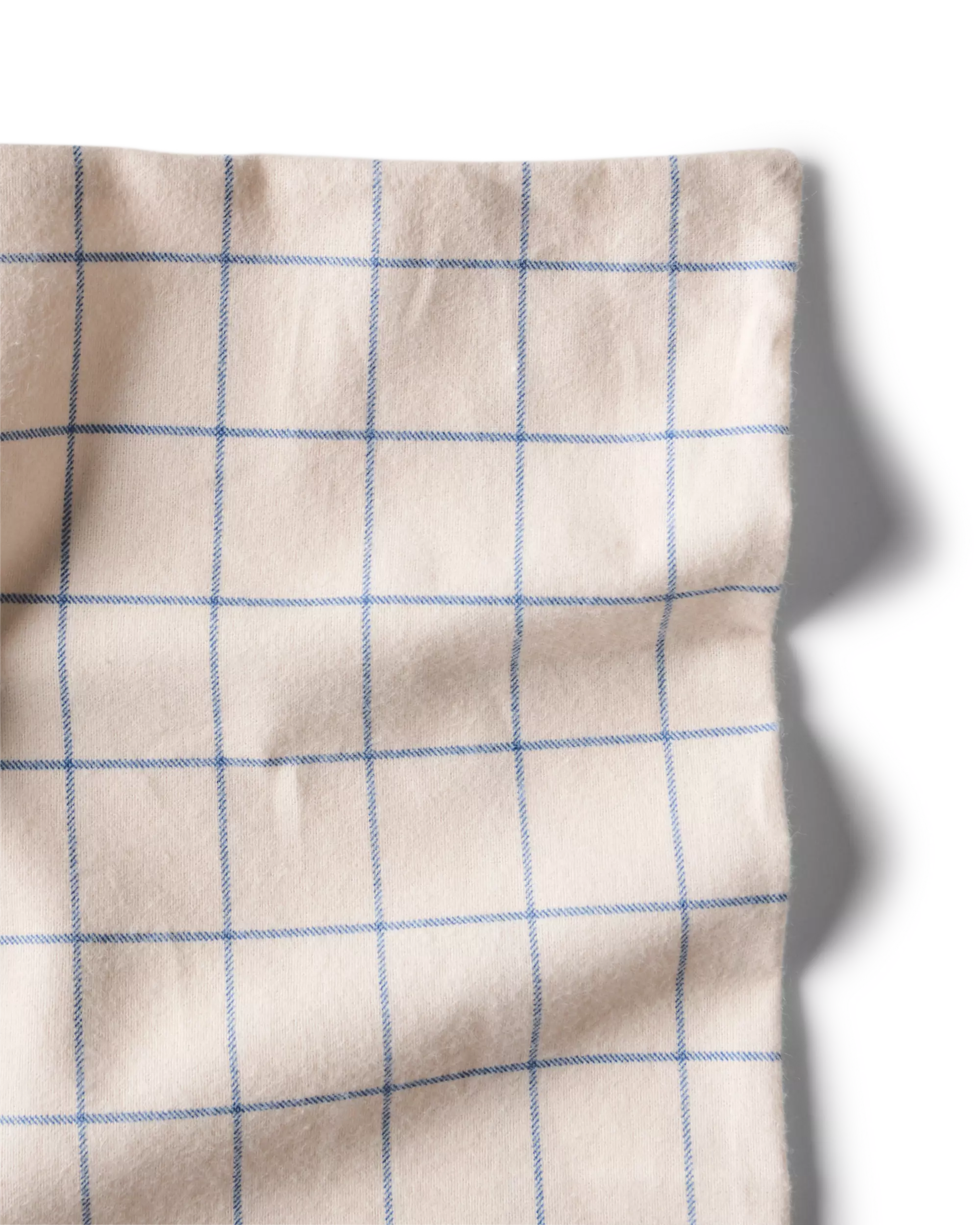Bettbezug 240 × 200/220 cm, Flanell, kariert, blau