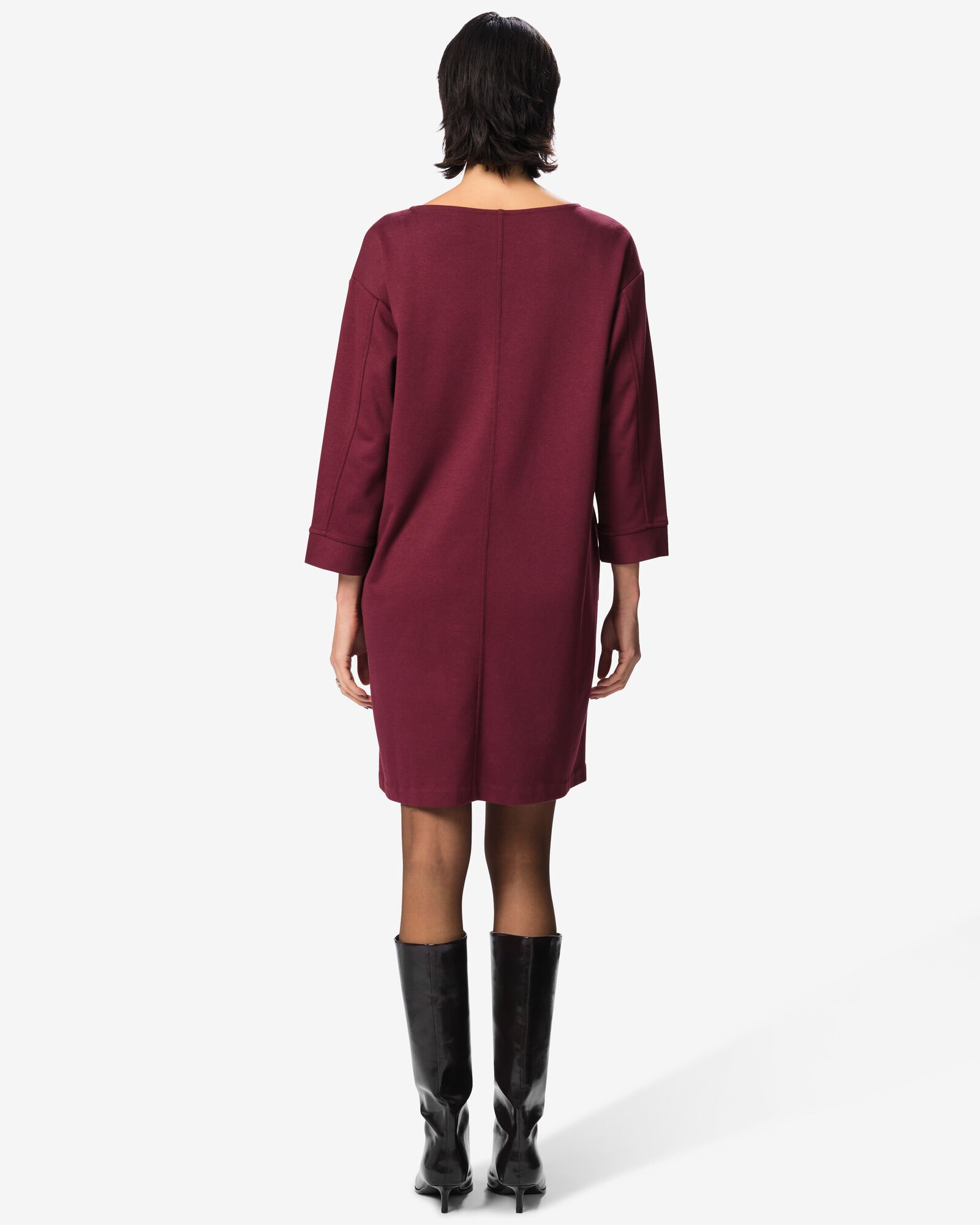 robe femme Otis regular fit jersey bordeaux bordeaux - 36214820BURGUNDYRED - HEMA