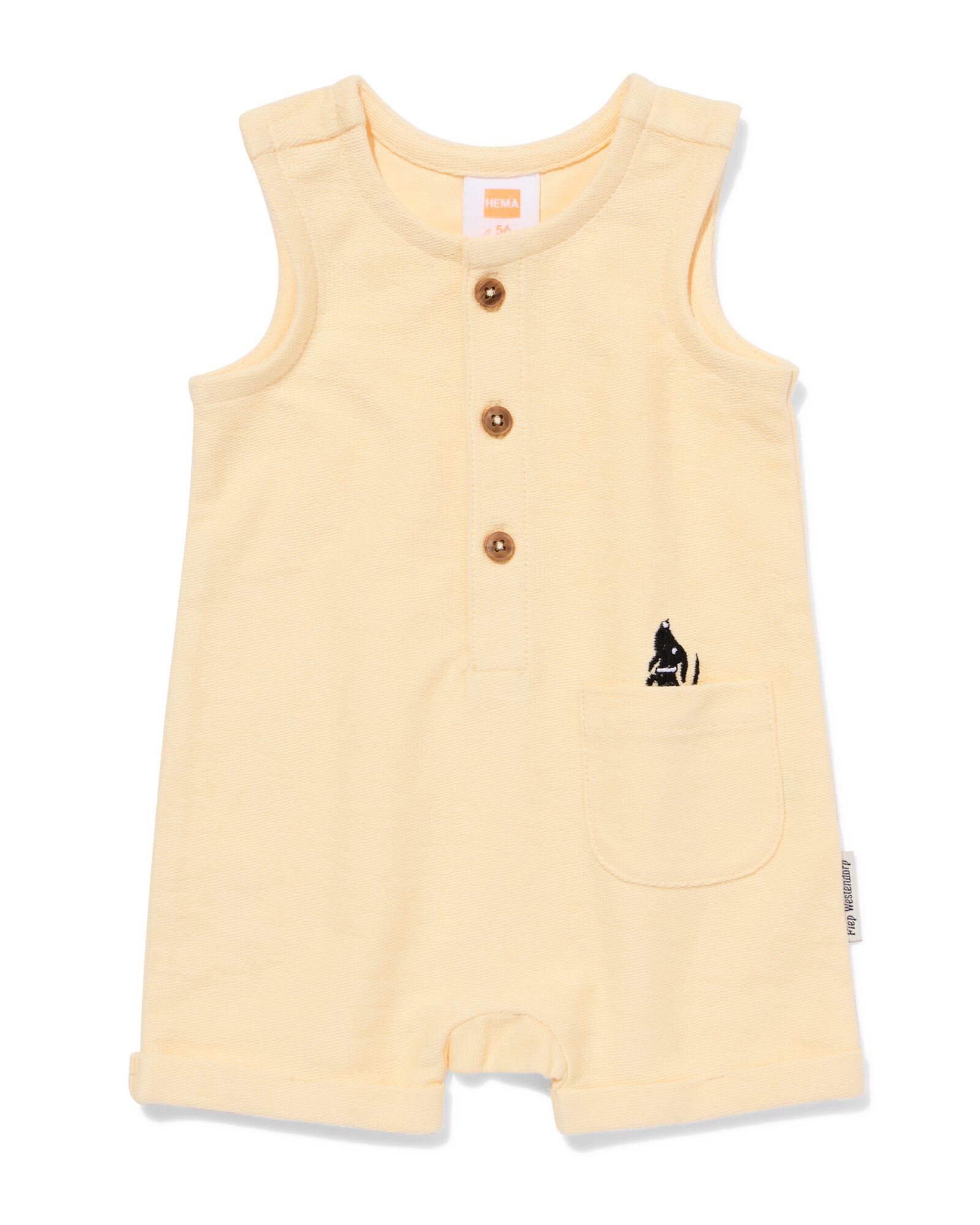 Takkie und Siepie Baby-Jumpsuit aus Jersey hellgelb hellgelb - 33454120LIGHTYELLOW - HEMA