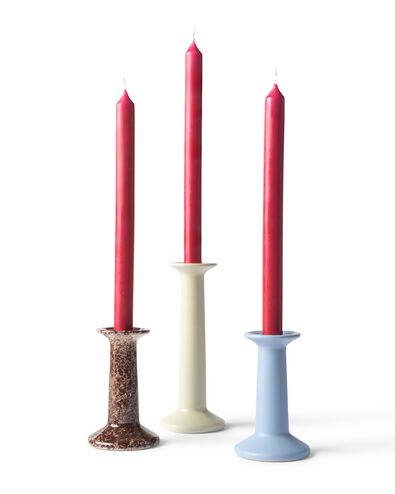 lange huishoudkaarsen &Oslash;2.2x29 donkerrood - 12 stuks donkerrood 2,2 x 29 - 13503286 - HEMA
