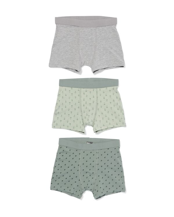 boxers enfant coton - lot de 3 vert vert - 19204560GREEN - HEMA